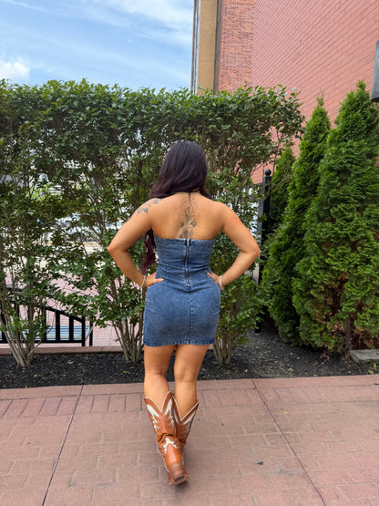 Cowboys Sweetheart Denim Dress