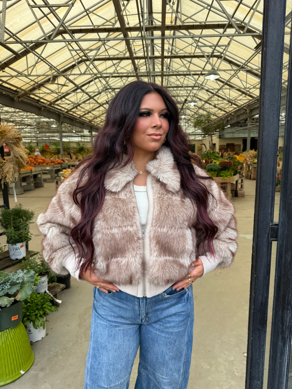 Donatelli Zip Up Fur Coat