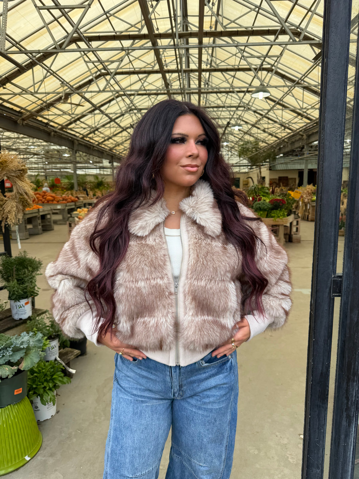 Donatelli Zip Up Fur Coat