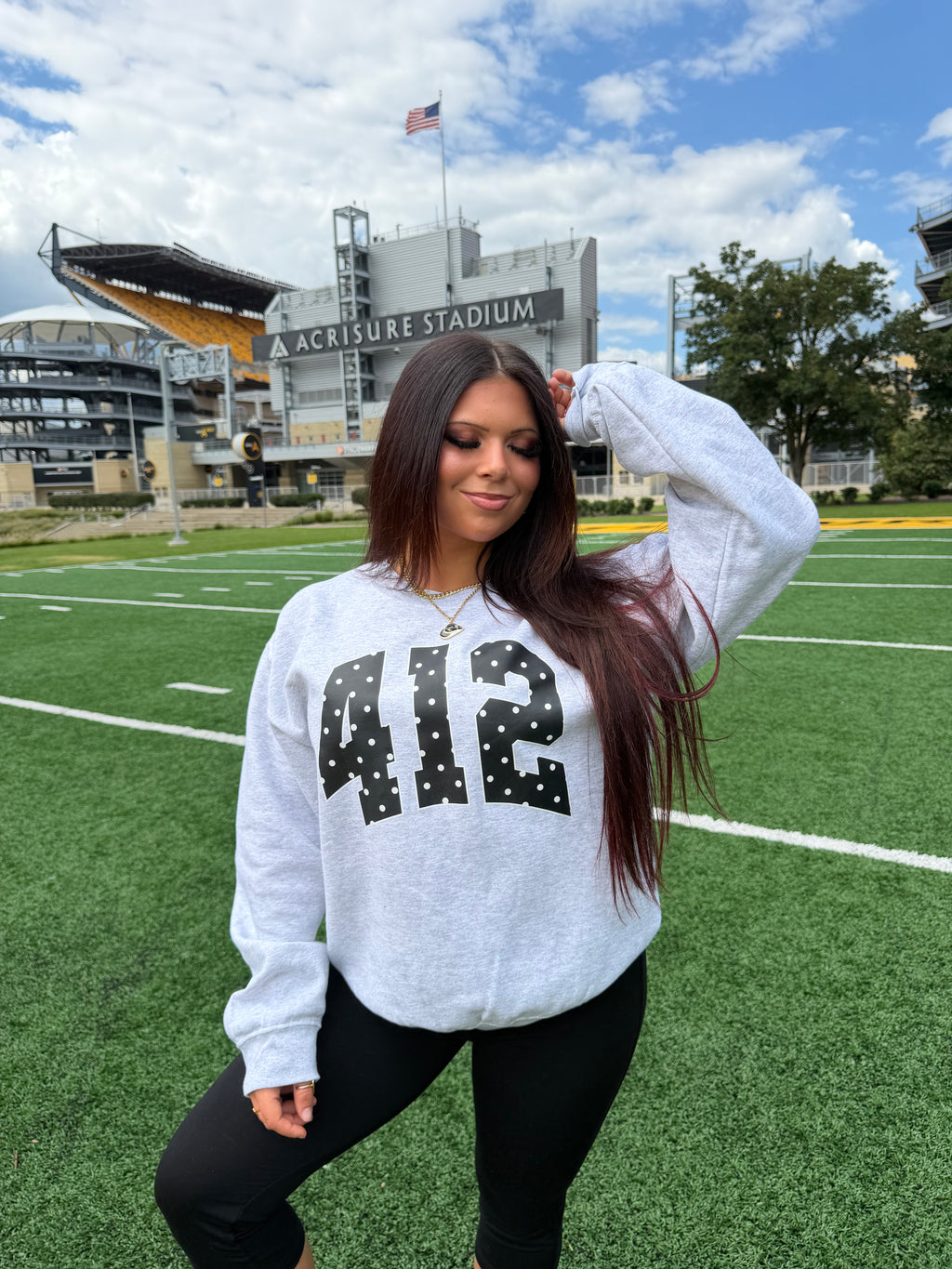412 Polka Crewneck GREY