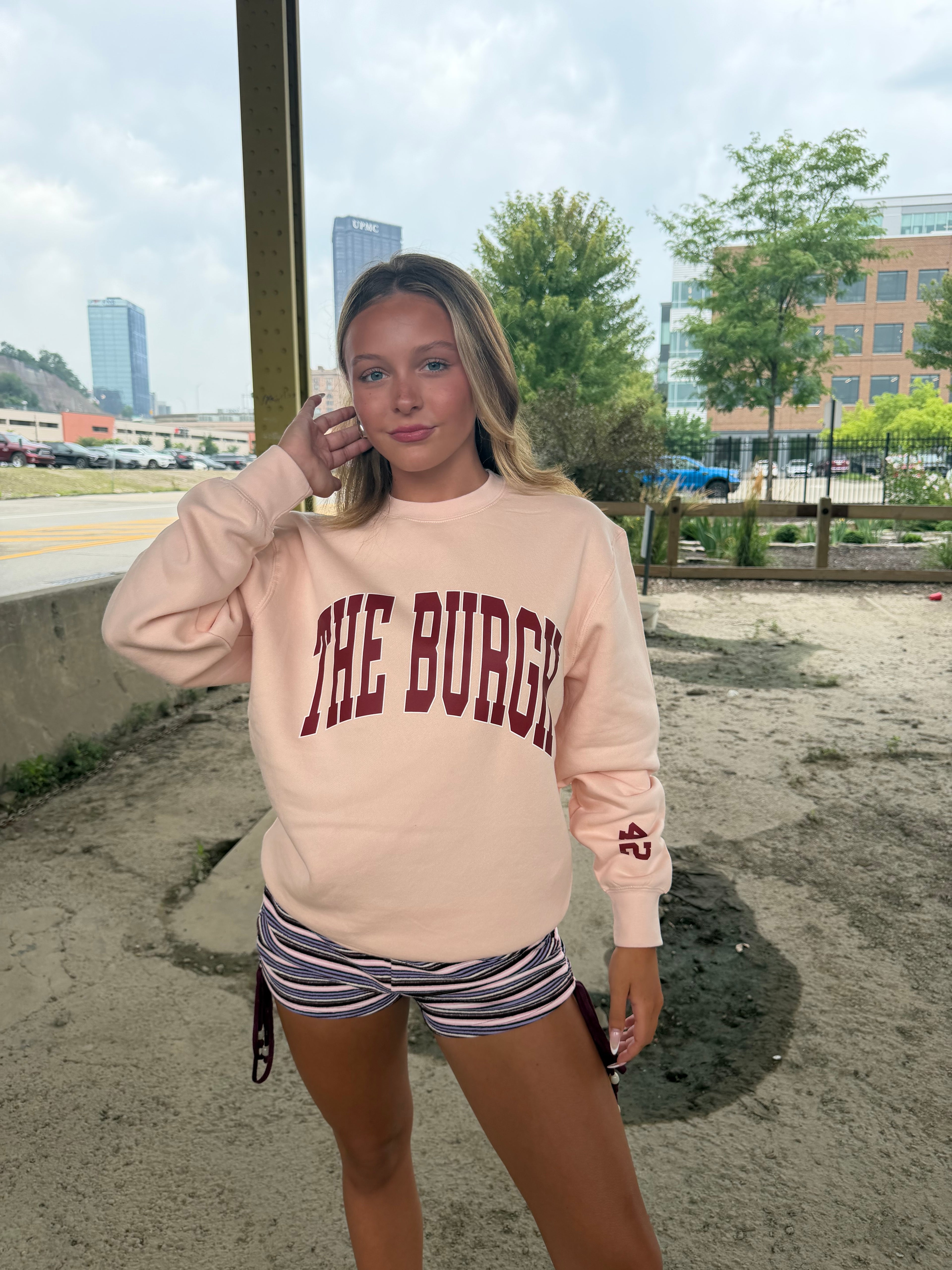 The Burgh 412 Crew Pink/Maroon