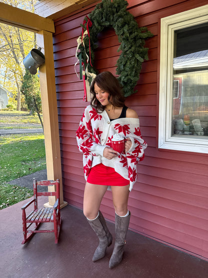 Merry Snowflake Oversized Cardi