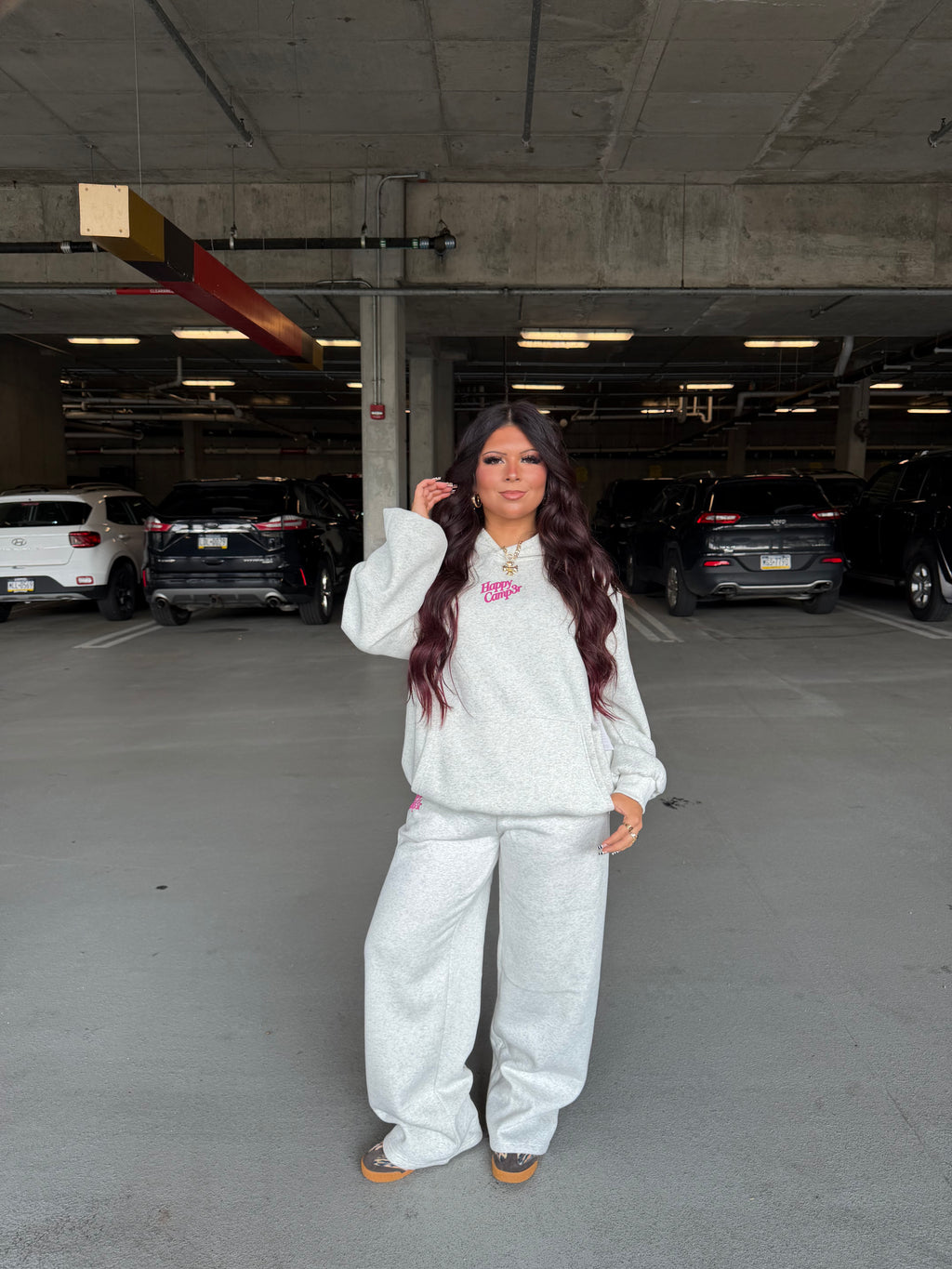 Happy Camp3r Puff Series Pants Heather/Pink