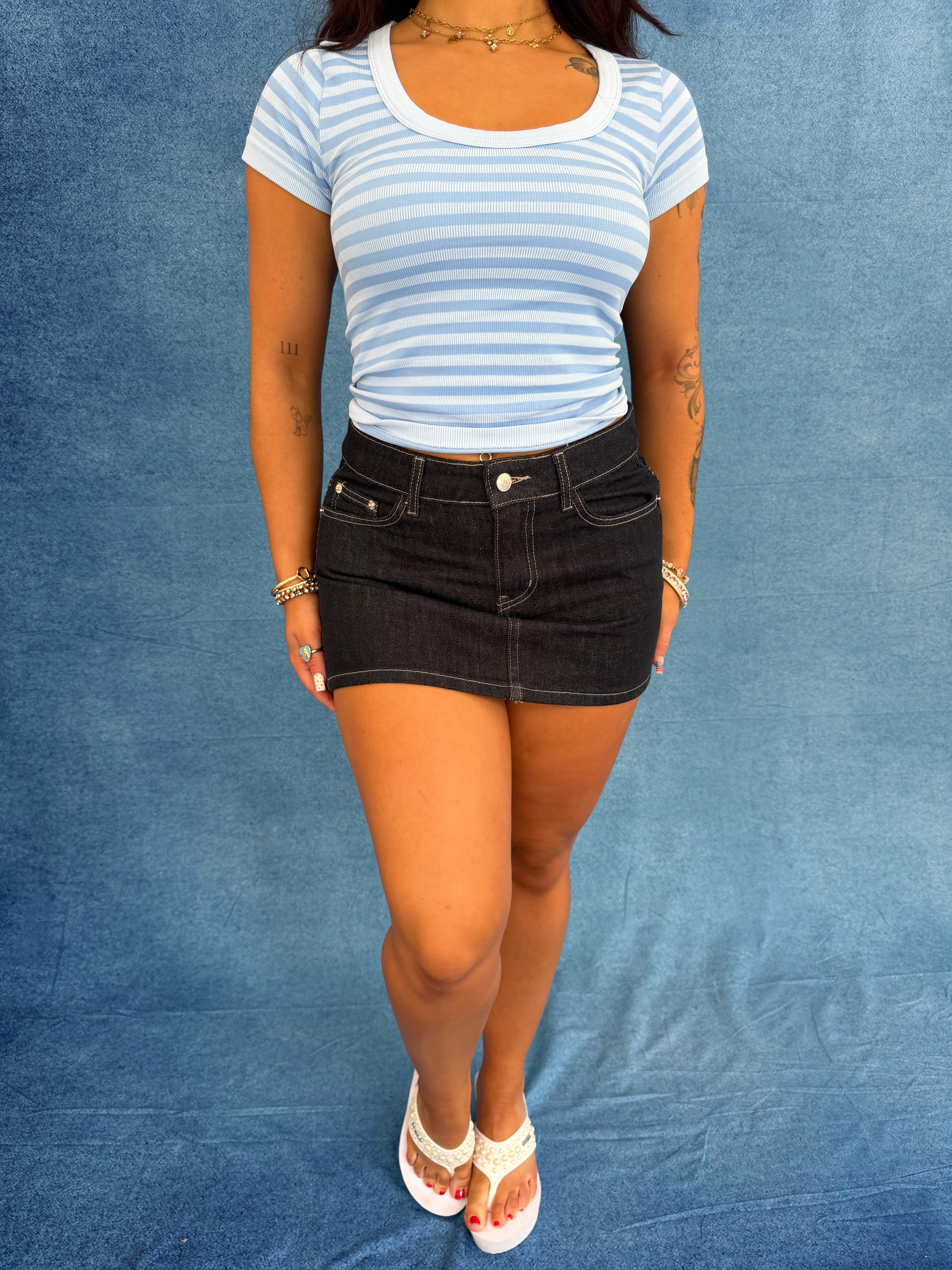 Downtown Denim Mini Skirt