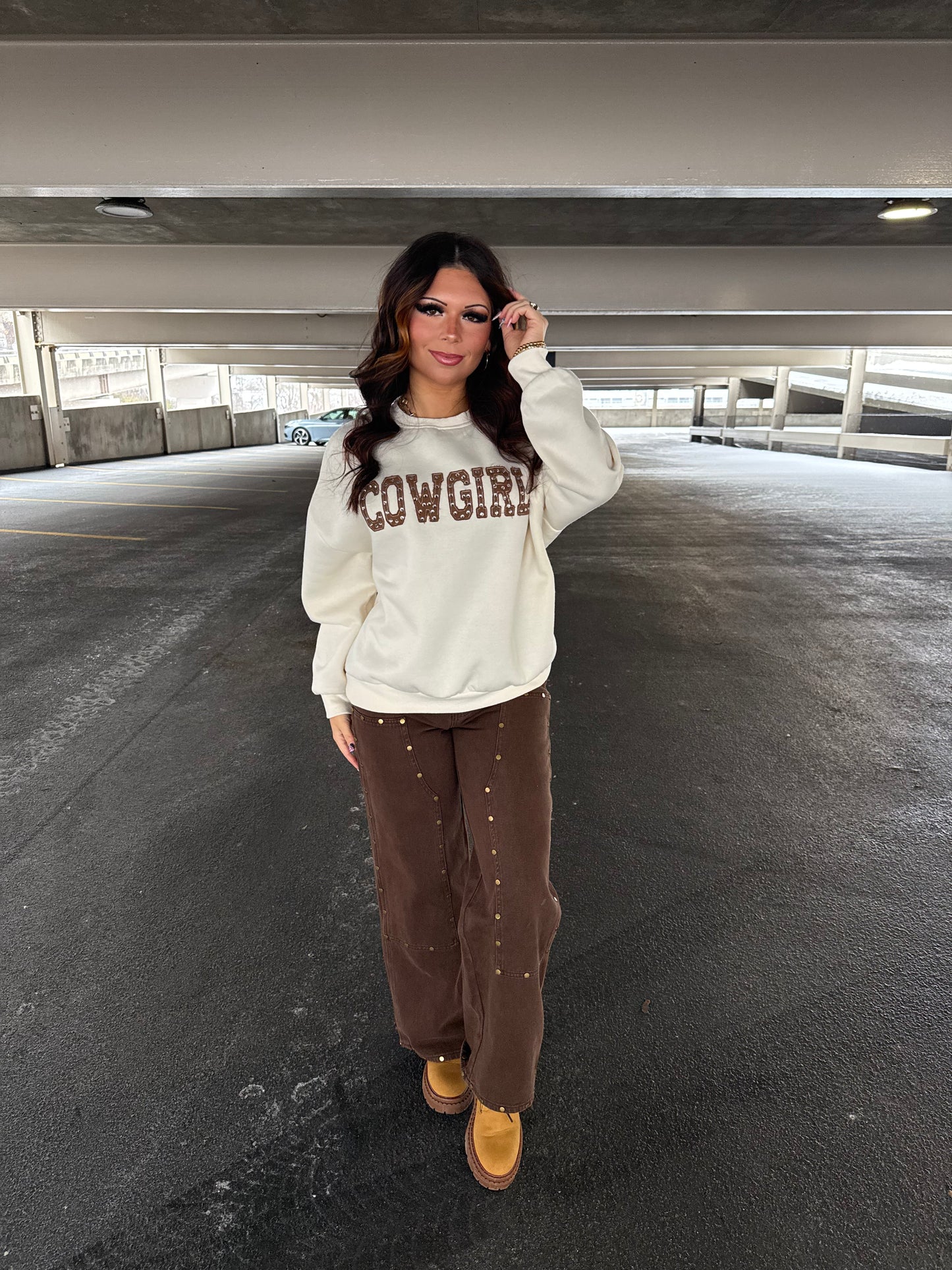 Cowgirl Rhinestone Crewneck