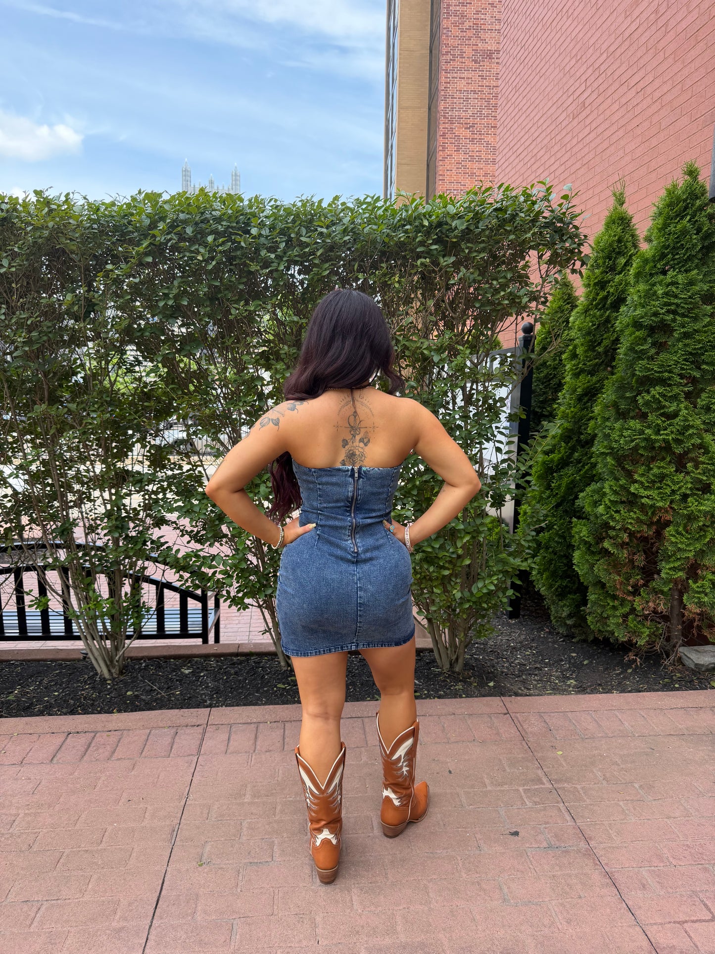 Cowboys Sweetheart Denim Dress
