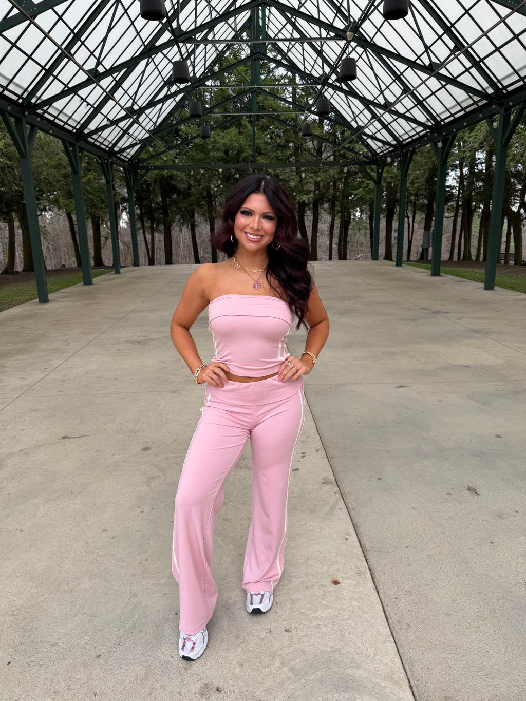 Side Stripe Pink Set (Pant)