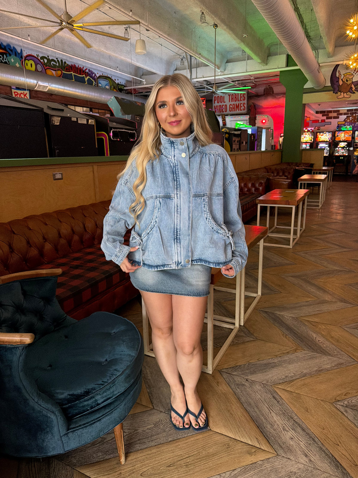 Reale Bow Denim Jacket