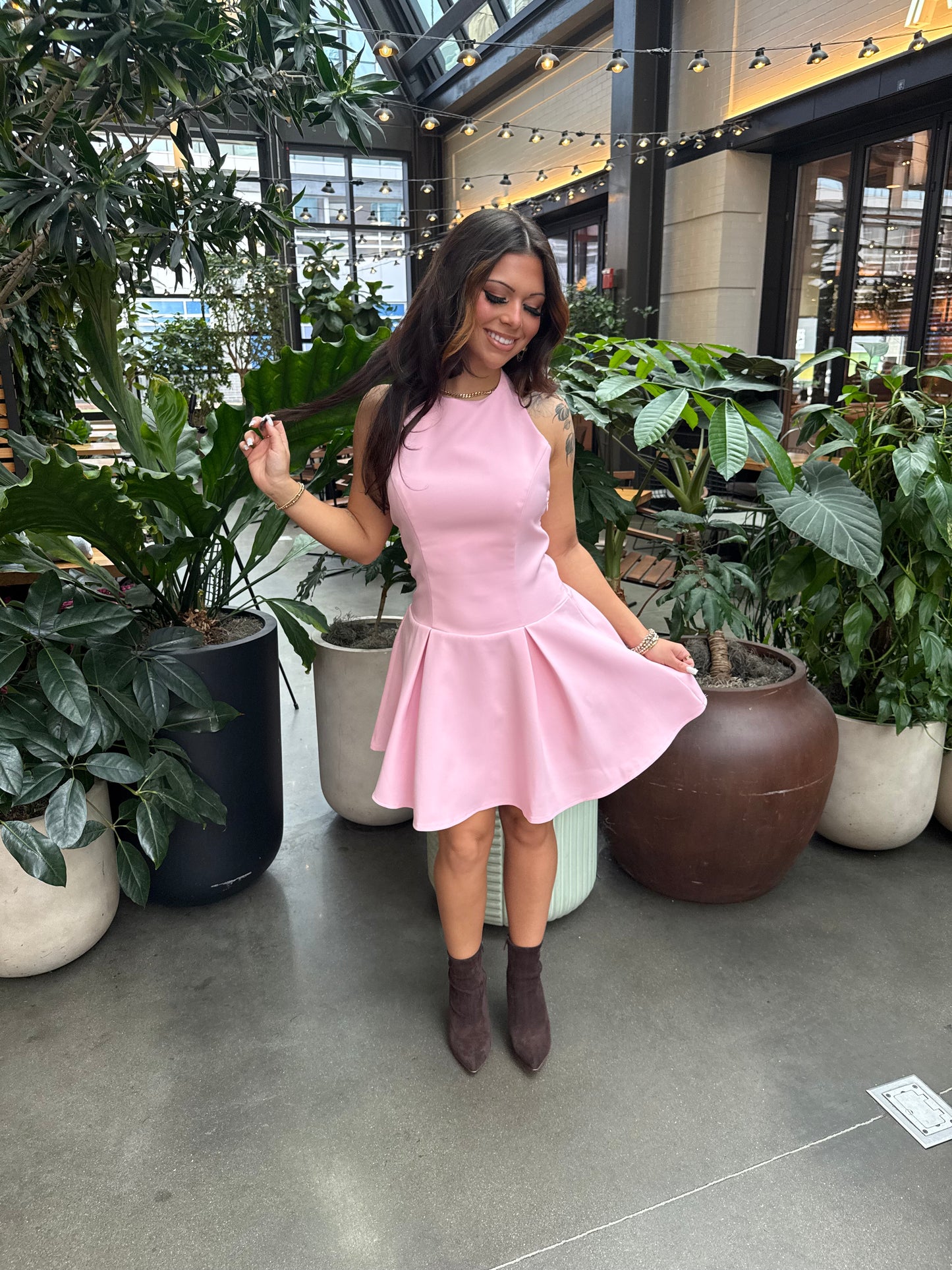 Melrose Pink Bodice Dress