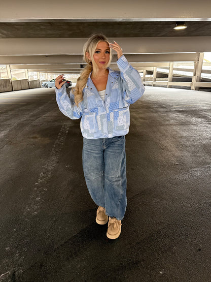 Patchwork Blues Puffer