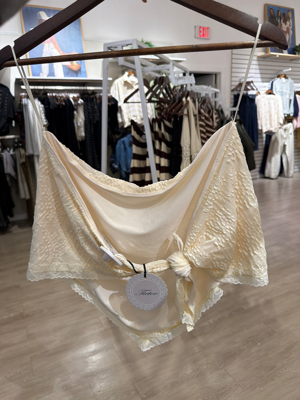 Serving Scarf Top in Cream