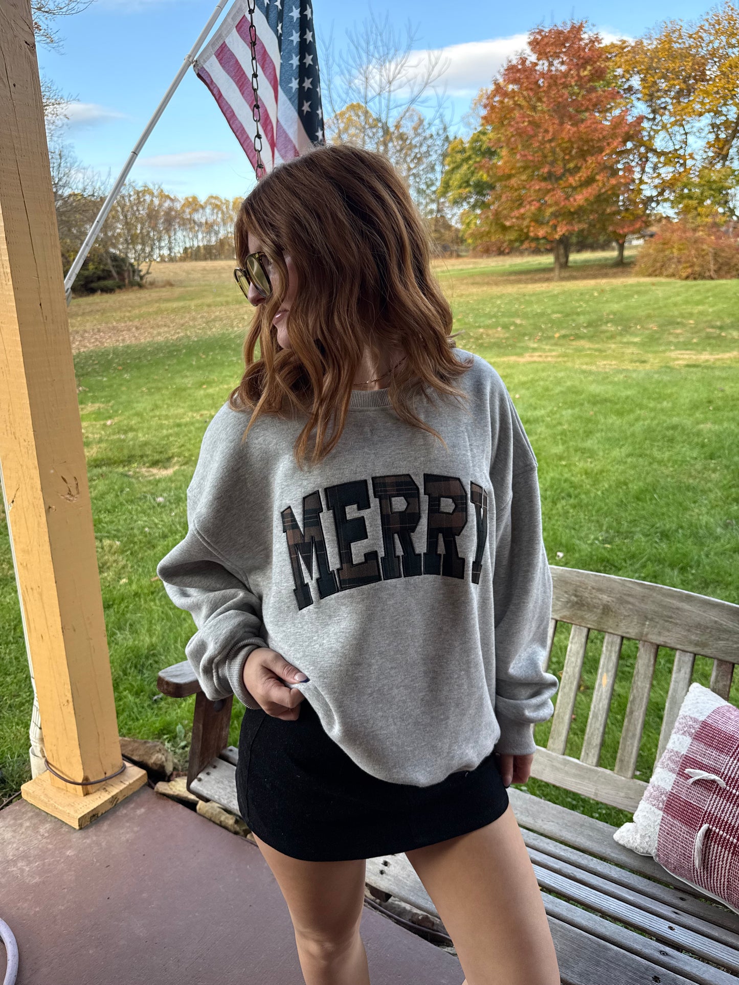 Merry & Plaid Crewneck