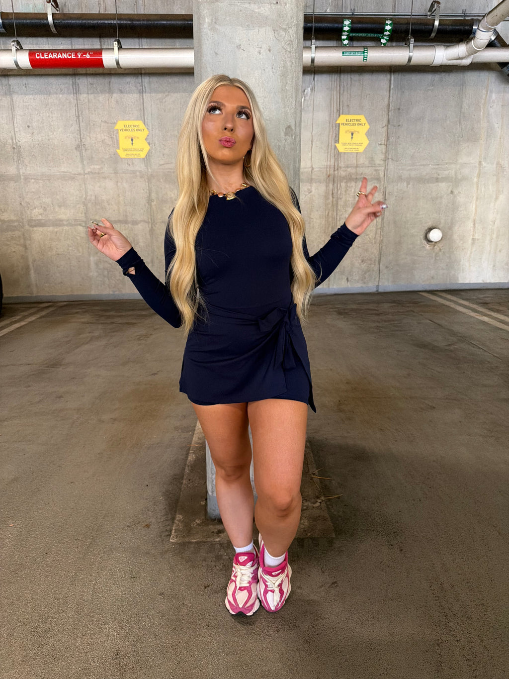 Daffy Dark Navy Active Dress