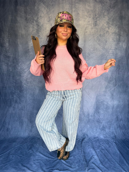 Barrel Style Sweater in Pink