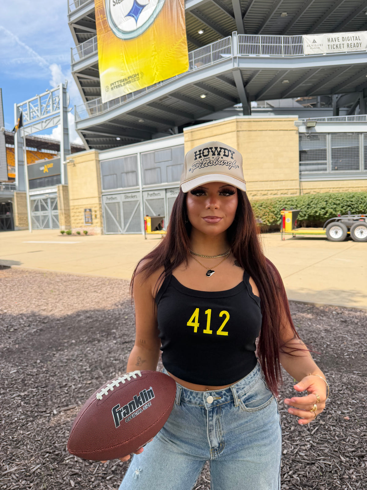 Black & Gold Tank: 412 FINAL SALE