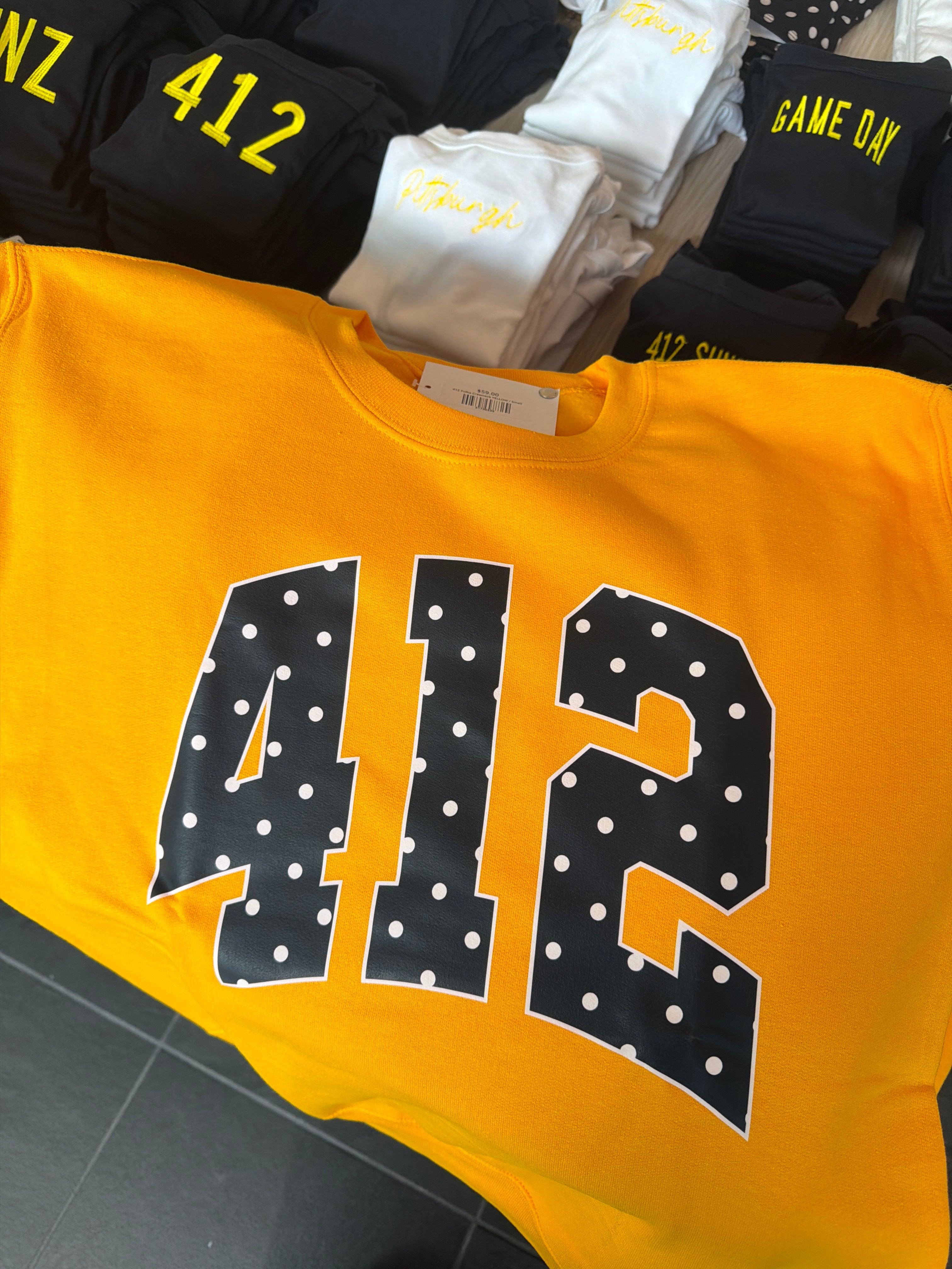 412 Polka Crewneck YELLOW