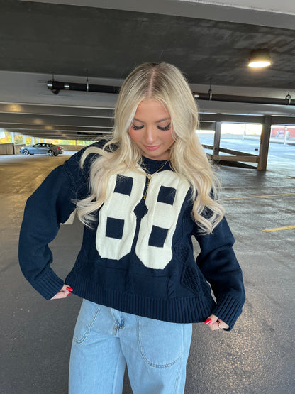 88 Knitted Sweater in Navy