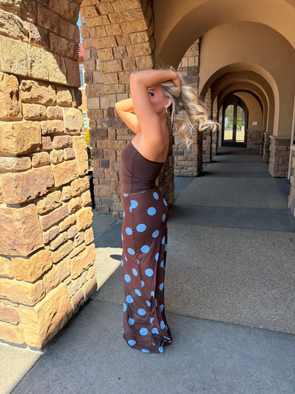 Brownie Points Blue Dots Skirt