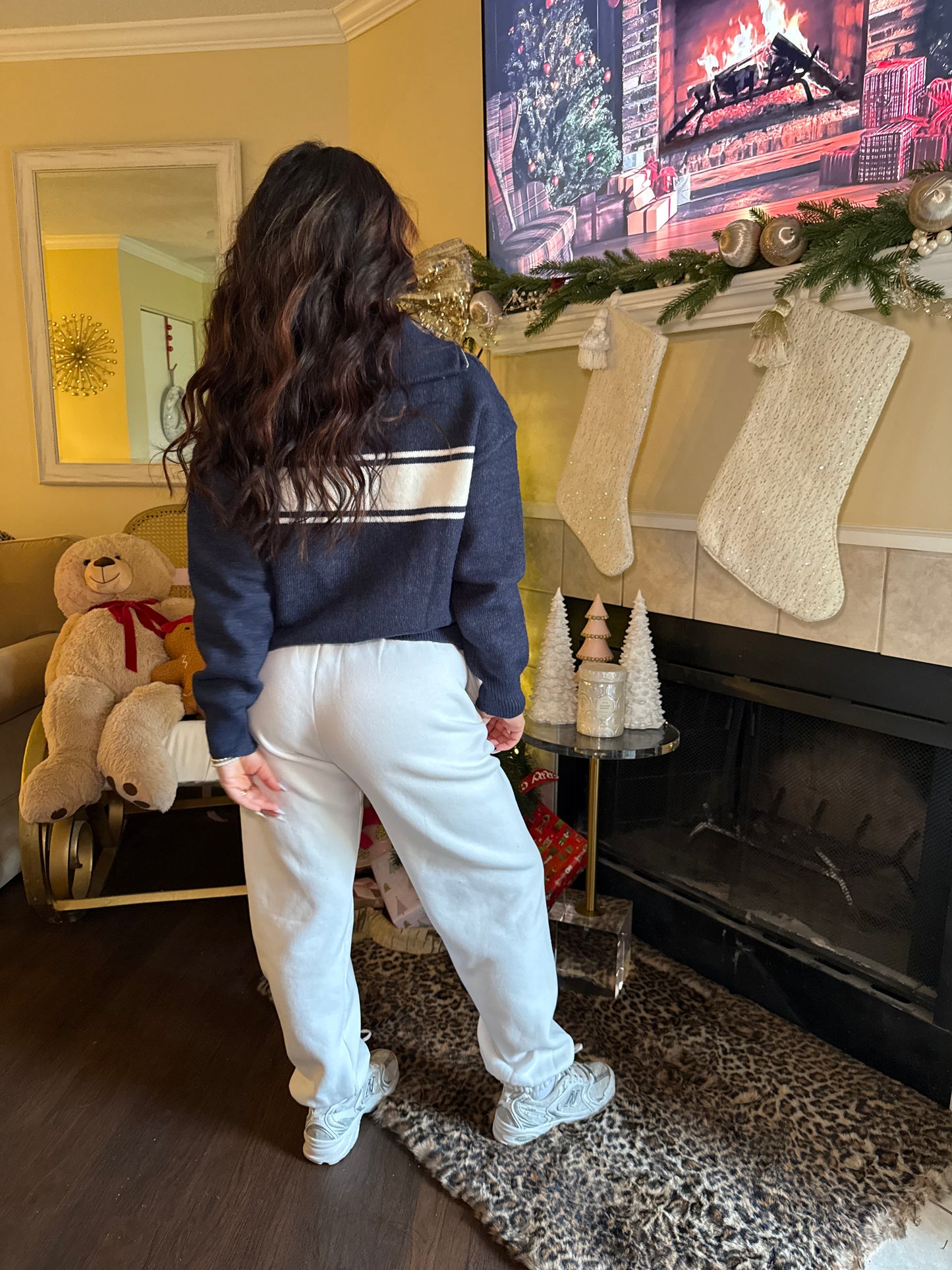 Morton Navy Sweater Zip