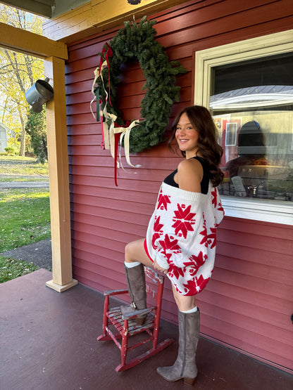 Merry Snowflake Oversized Cardi