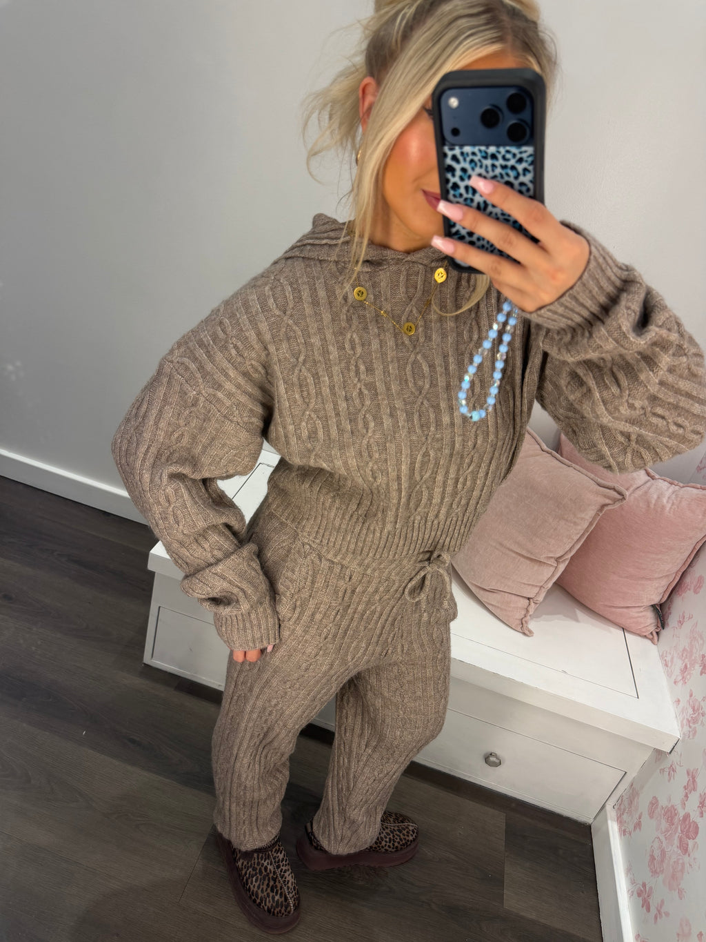 Alo Vera Sweater Set in Taupe SOLD TOGETHER
