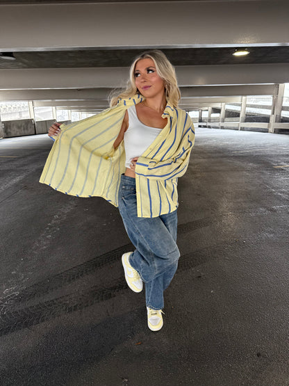 Buttered Blueberries Button-Up