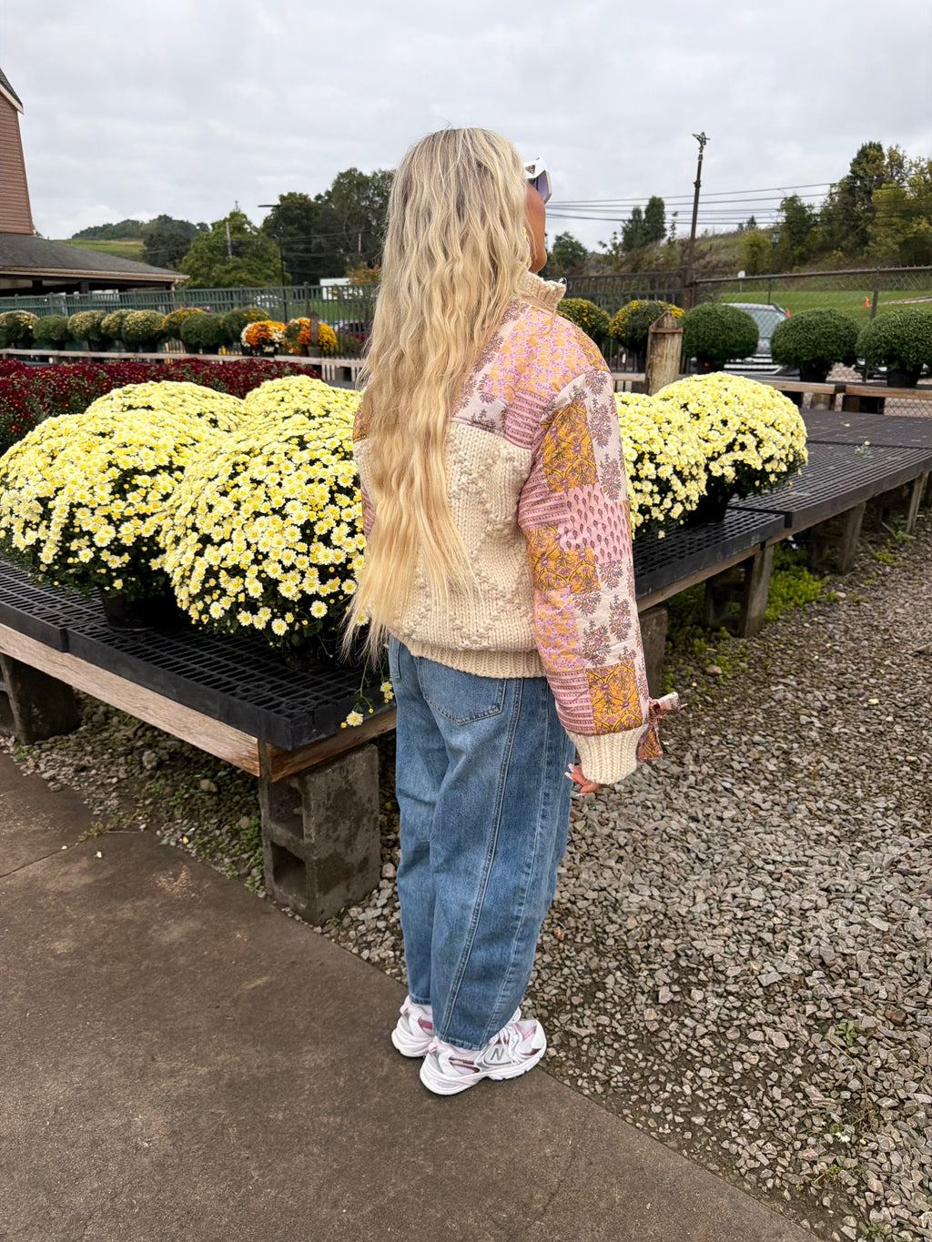 Blushing Patchy Sweater Combo