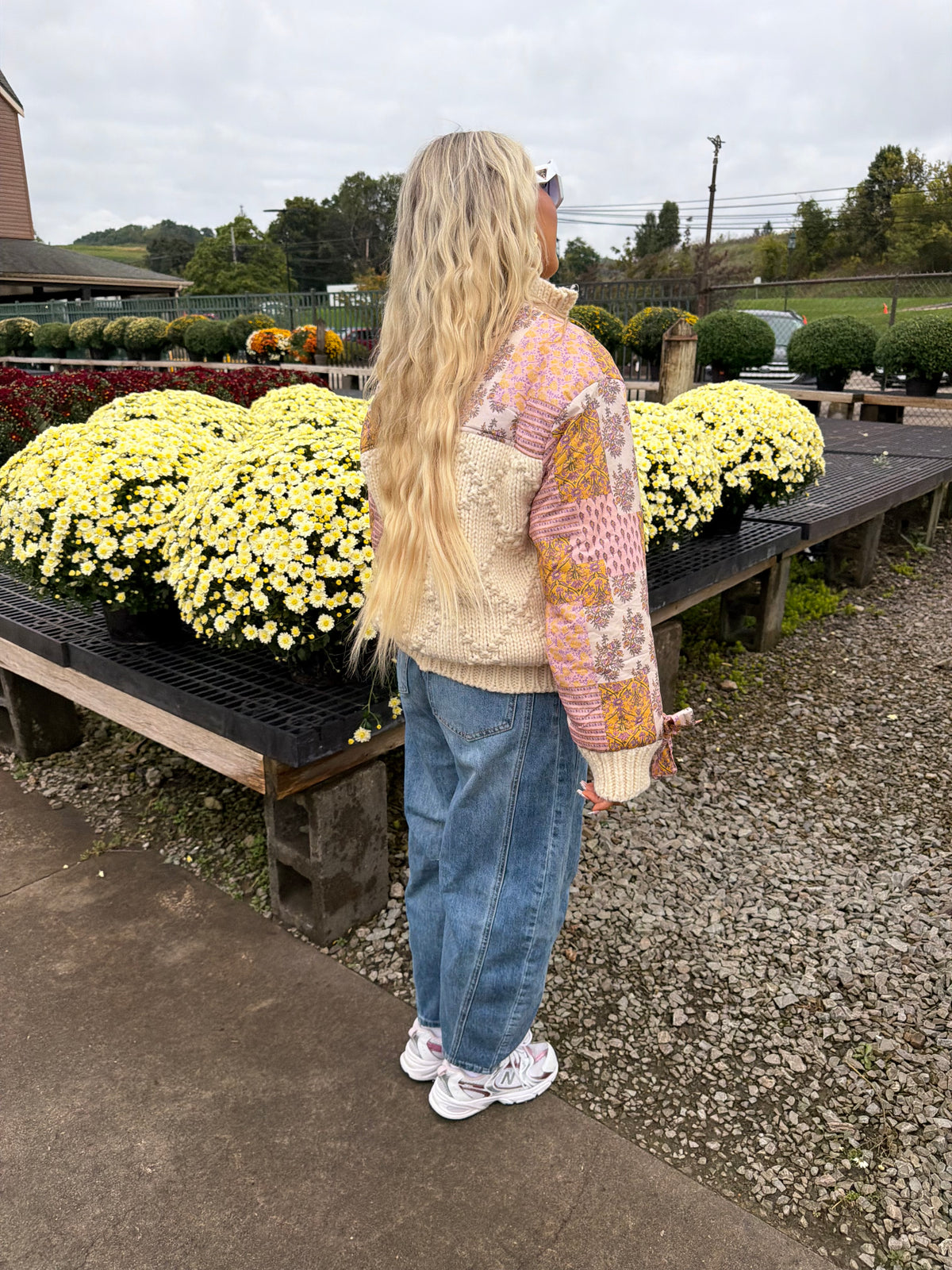 Blushing Patchy Sweater Combo