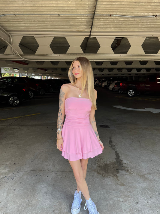 Lover Gal Mini Dress in Pink