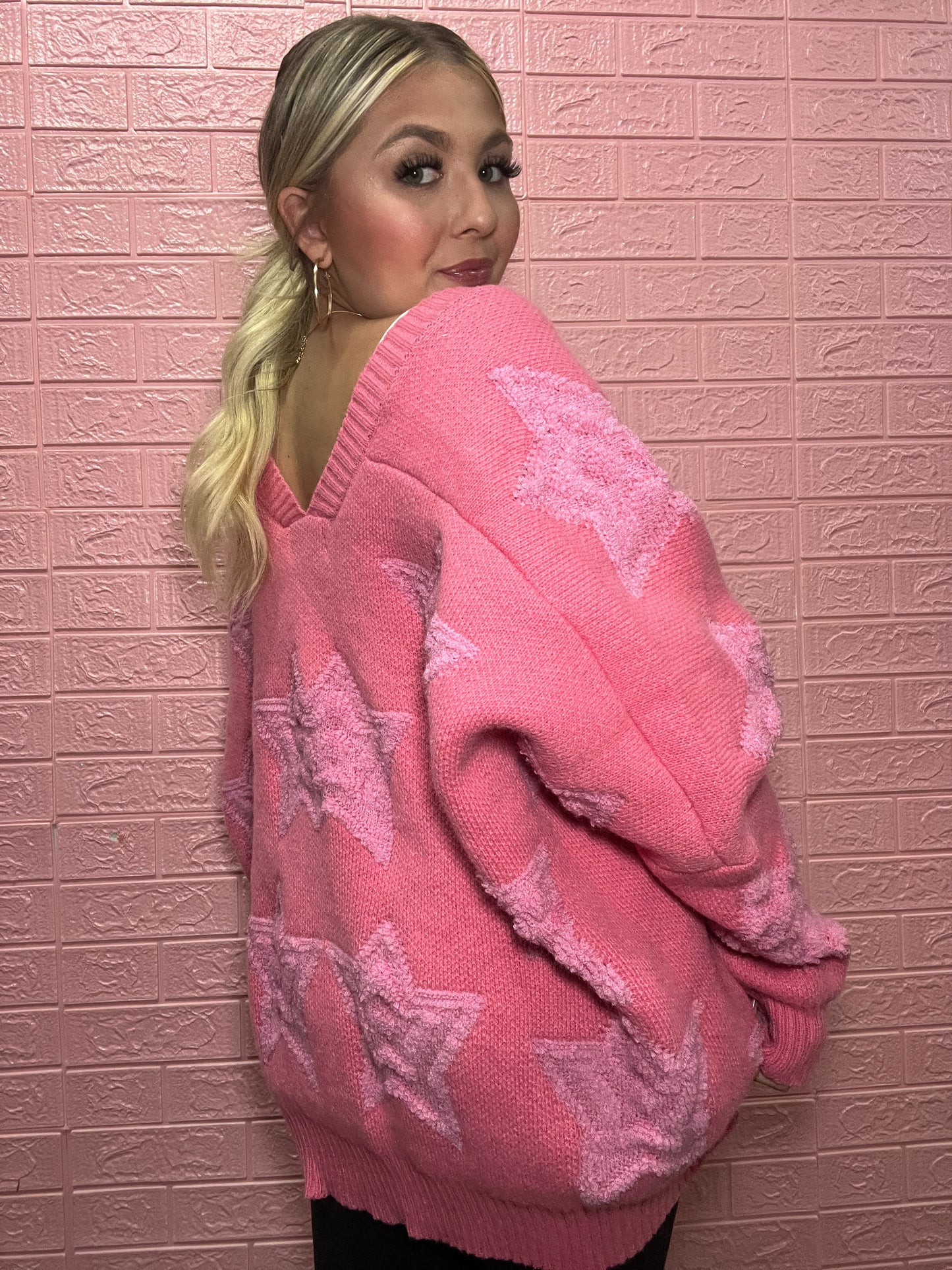 Star Girl Cardi in Pink