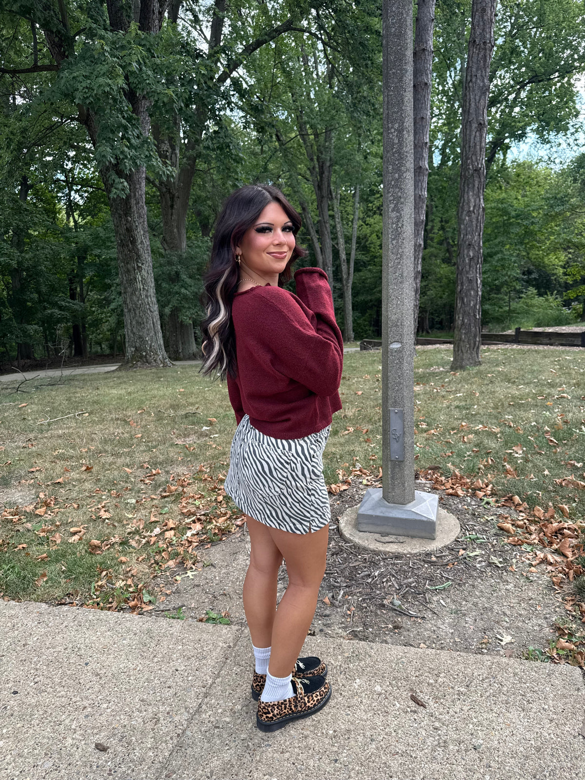 Zebra Cake Mini Skirt