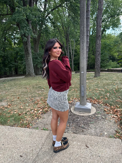 Bout Time Burgundy Cardi