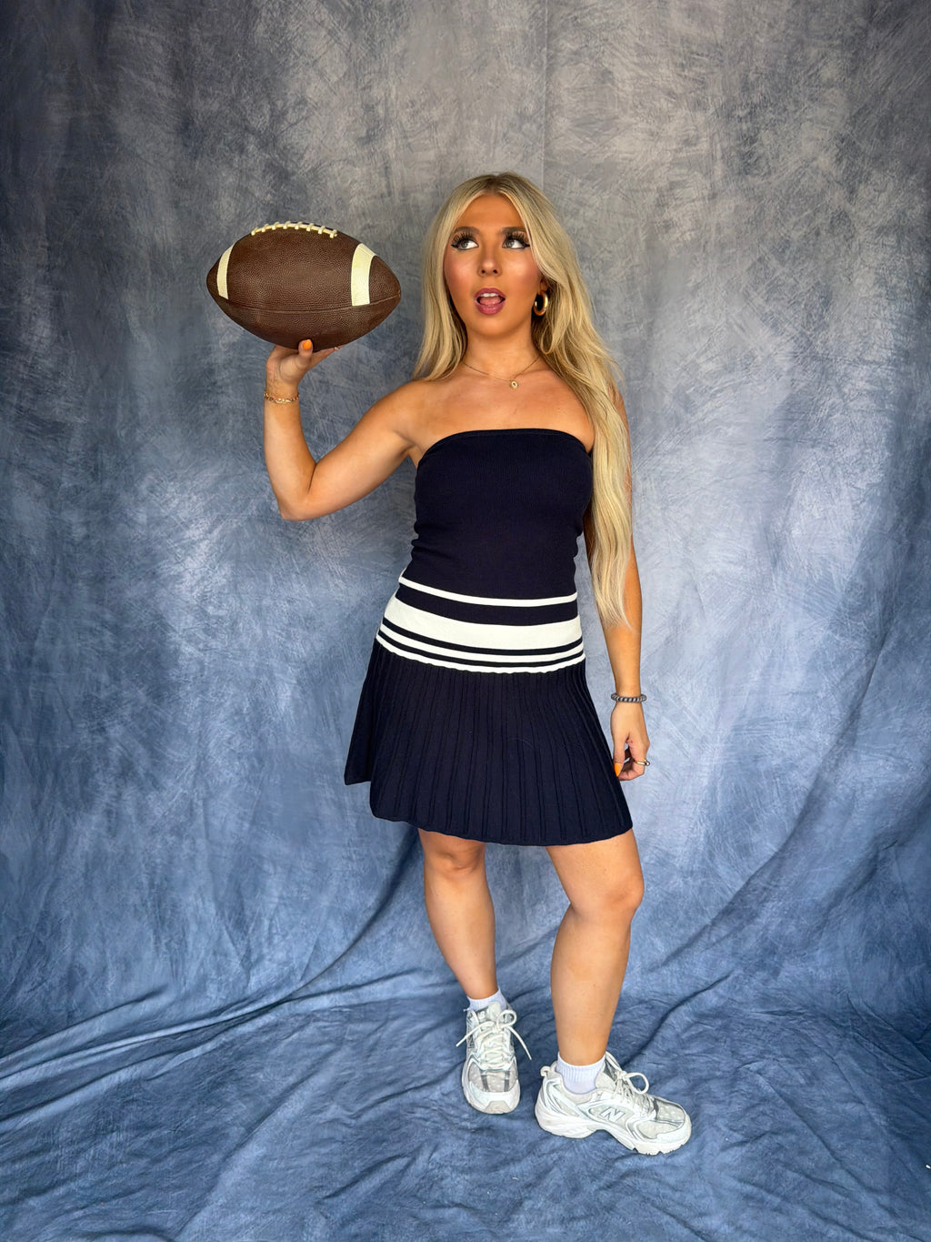 Game Point Dress in Navy