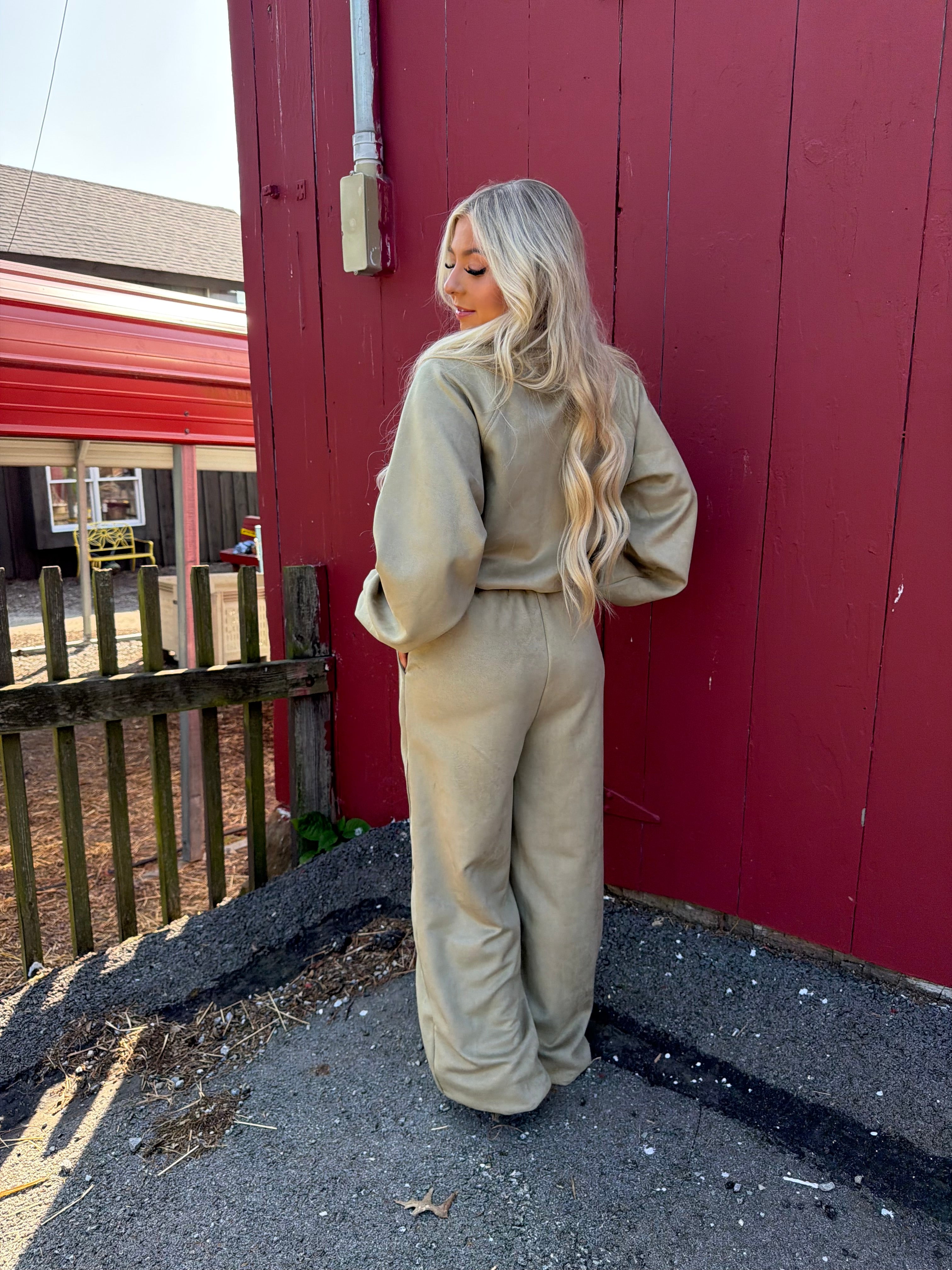Sugar Suede Set (PANT) Olive