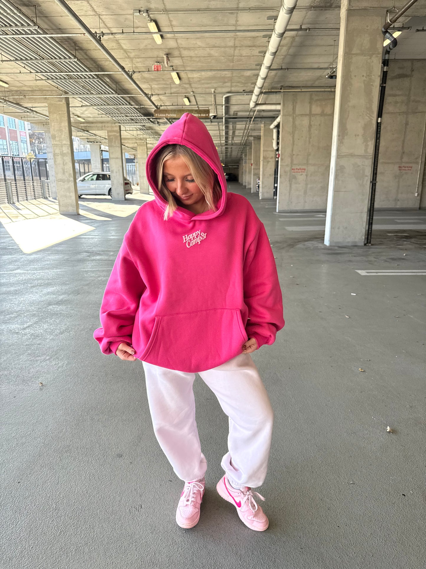 Happy Camp3r Puff Series Raspberry Hoodie