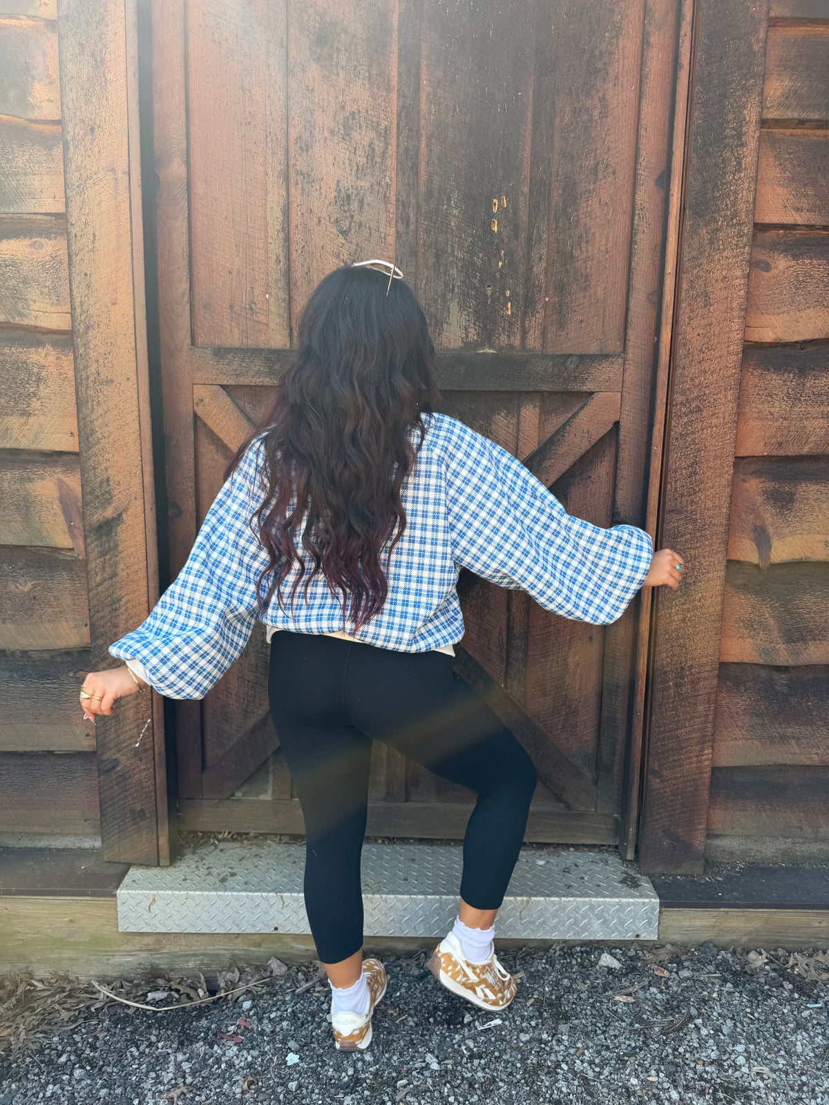 Dairy Plaid Navy Pullover