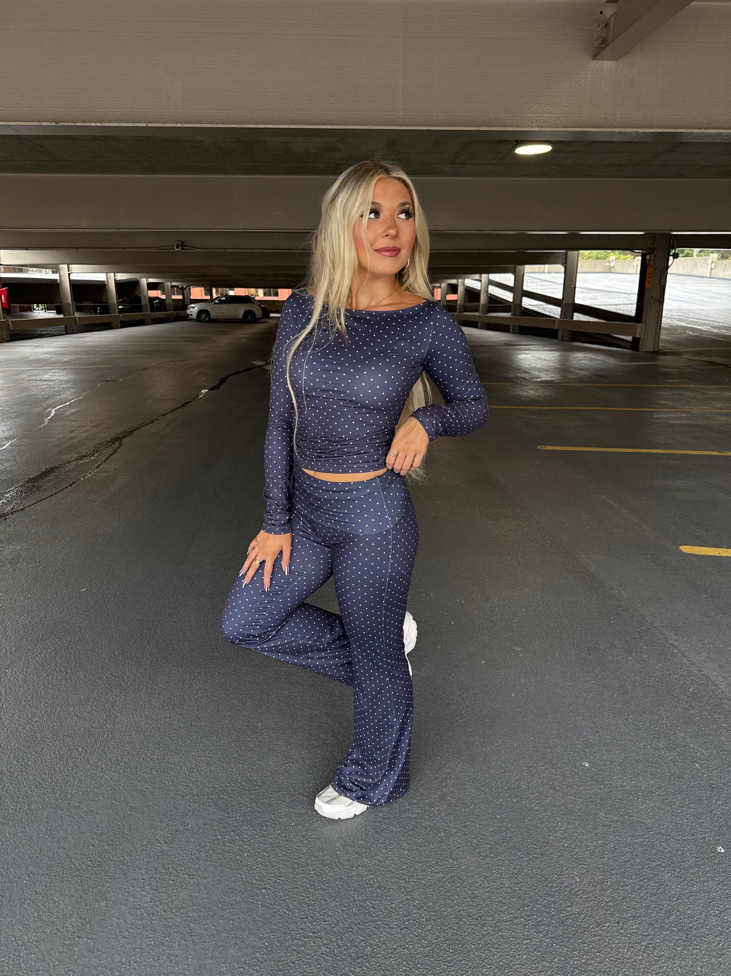 Chill Pilates Set in Navy (TOP)