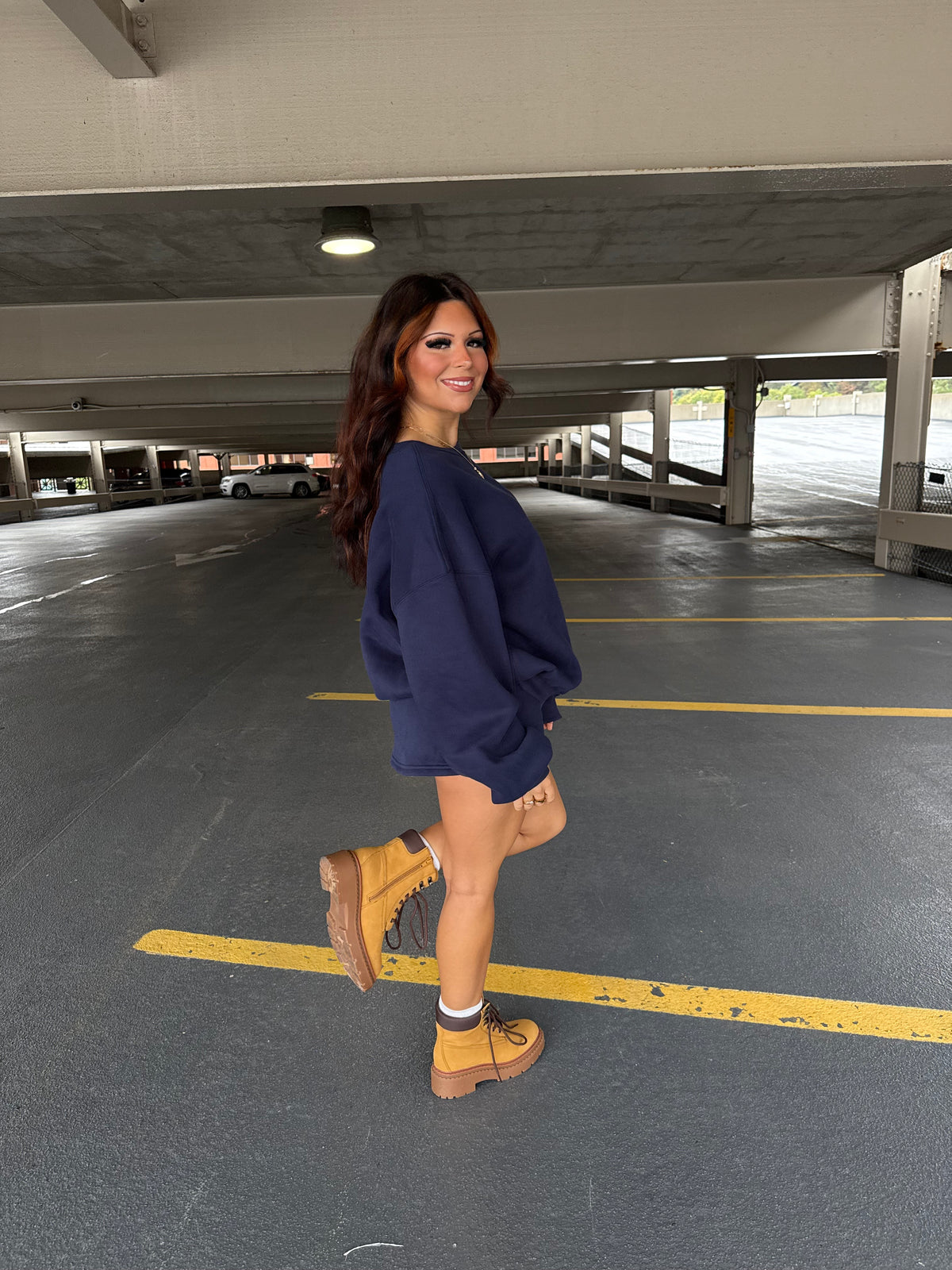 Grounded Sweatskirt in Navy