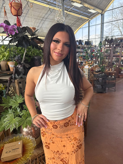 Midnight Sun Skirt in Orange