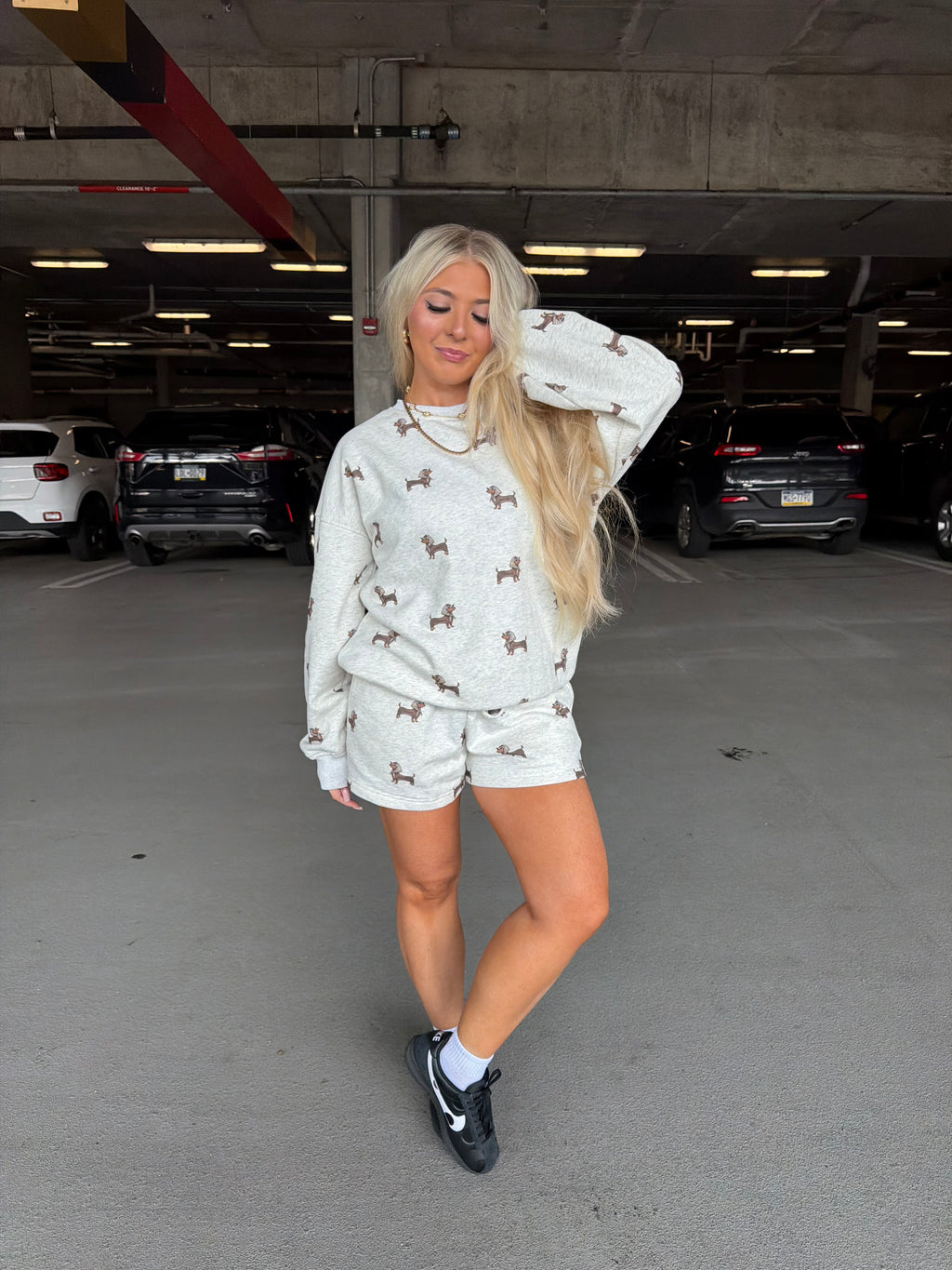 Multi Leopard Weenie Crew Grey