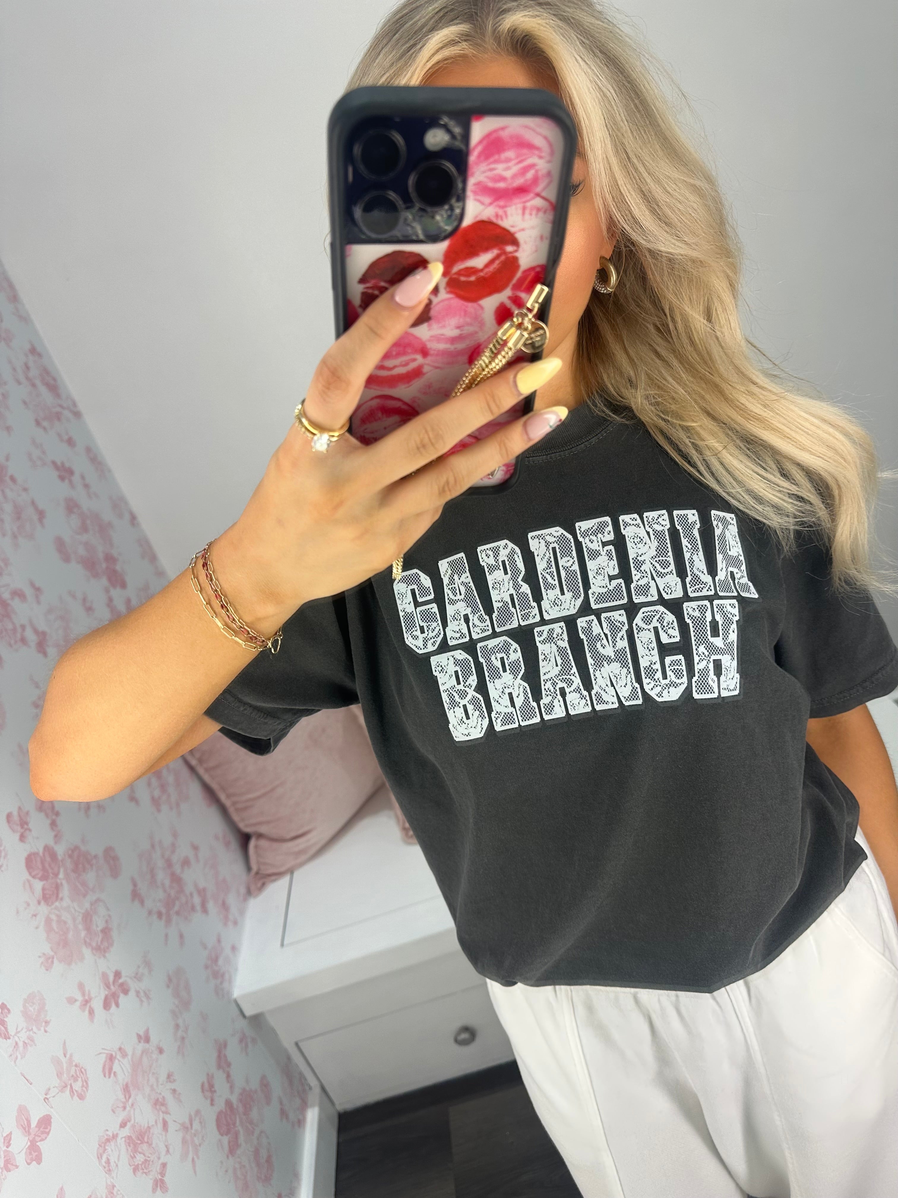 Gardenia Branch Lace Tee