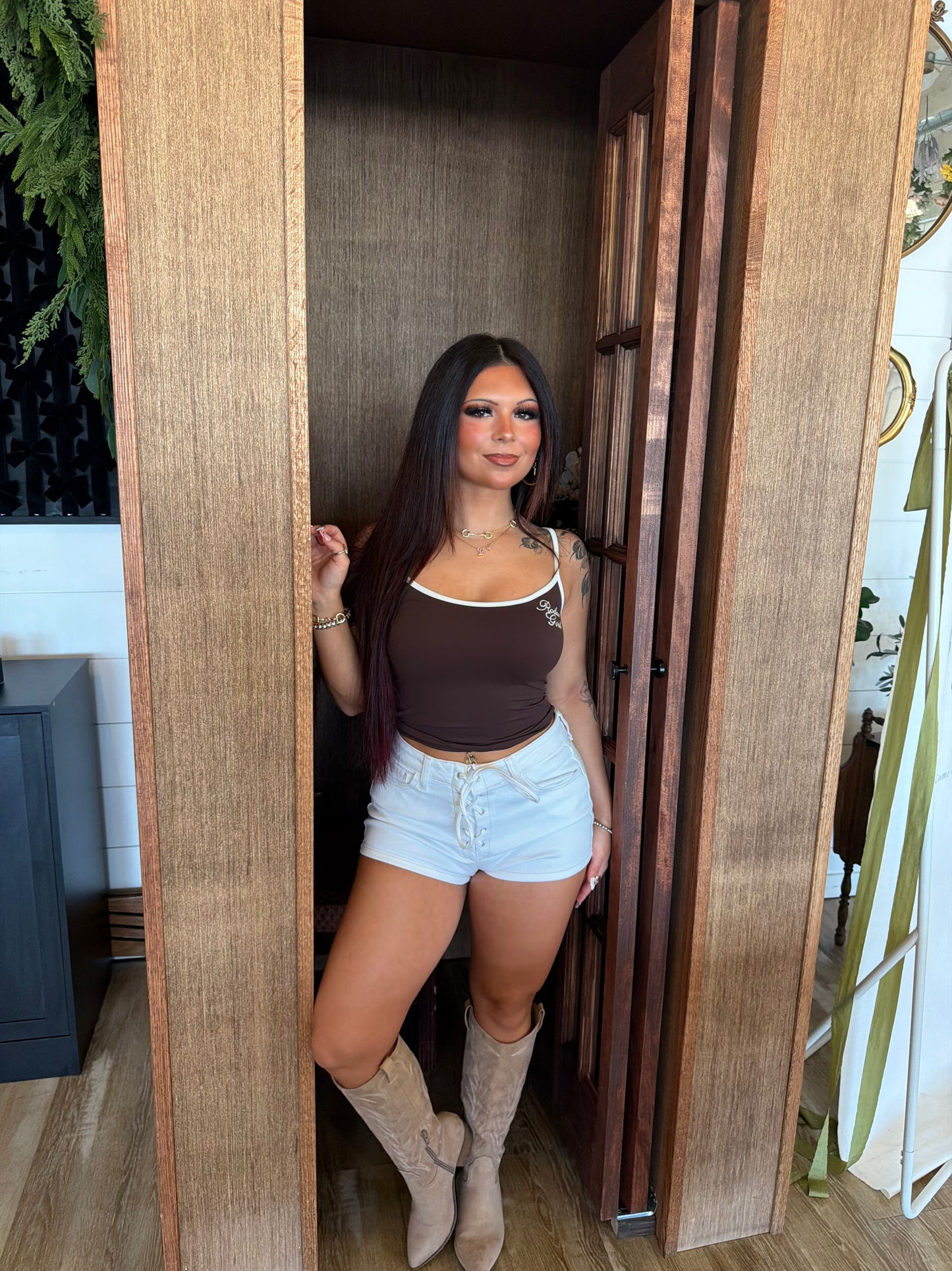 Rodeo Girl Brown Tank