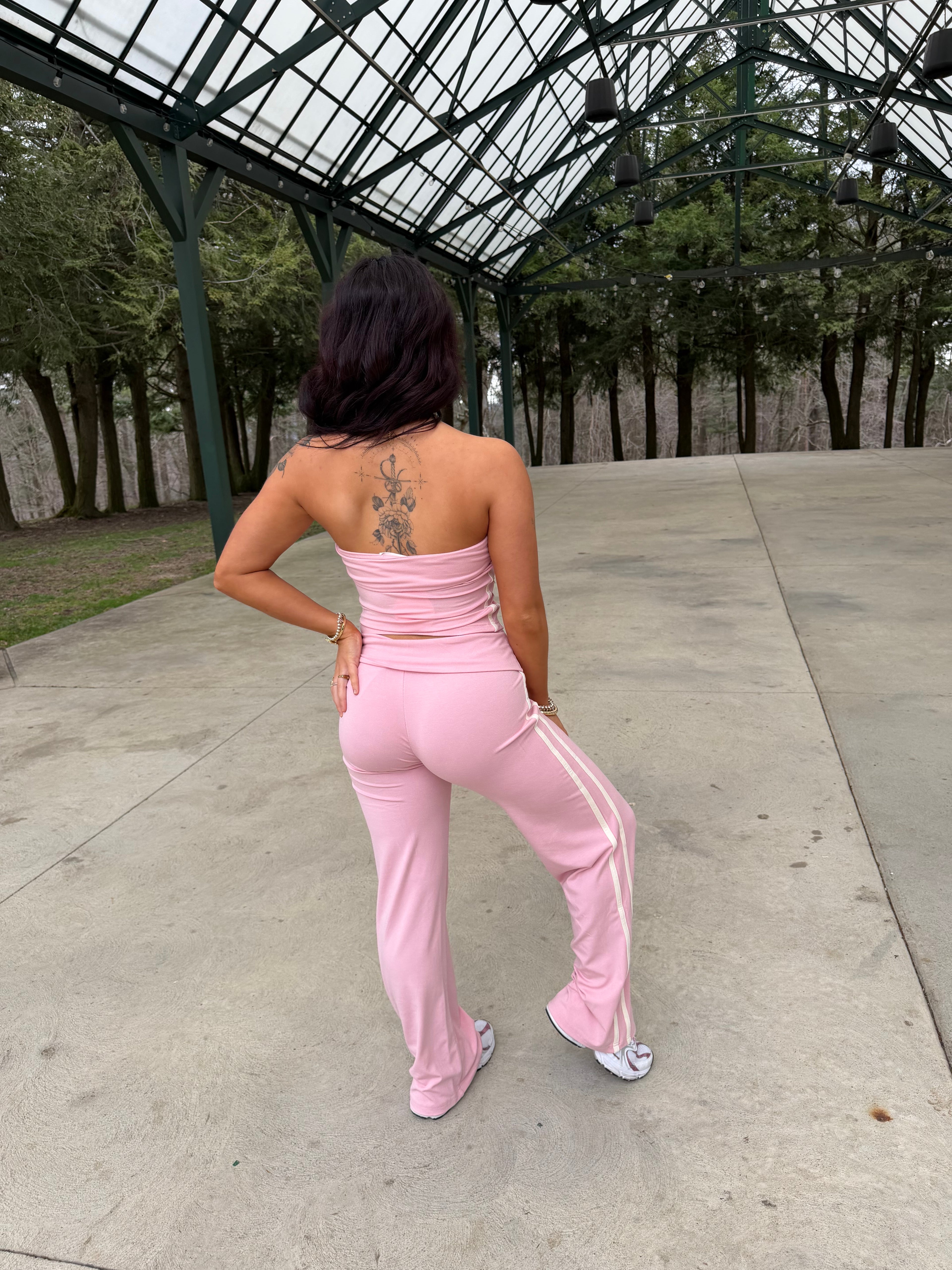 Side Stripe Pink Set (Pant)