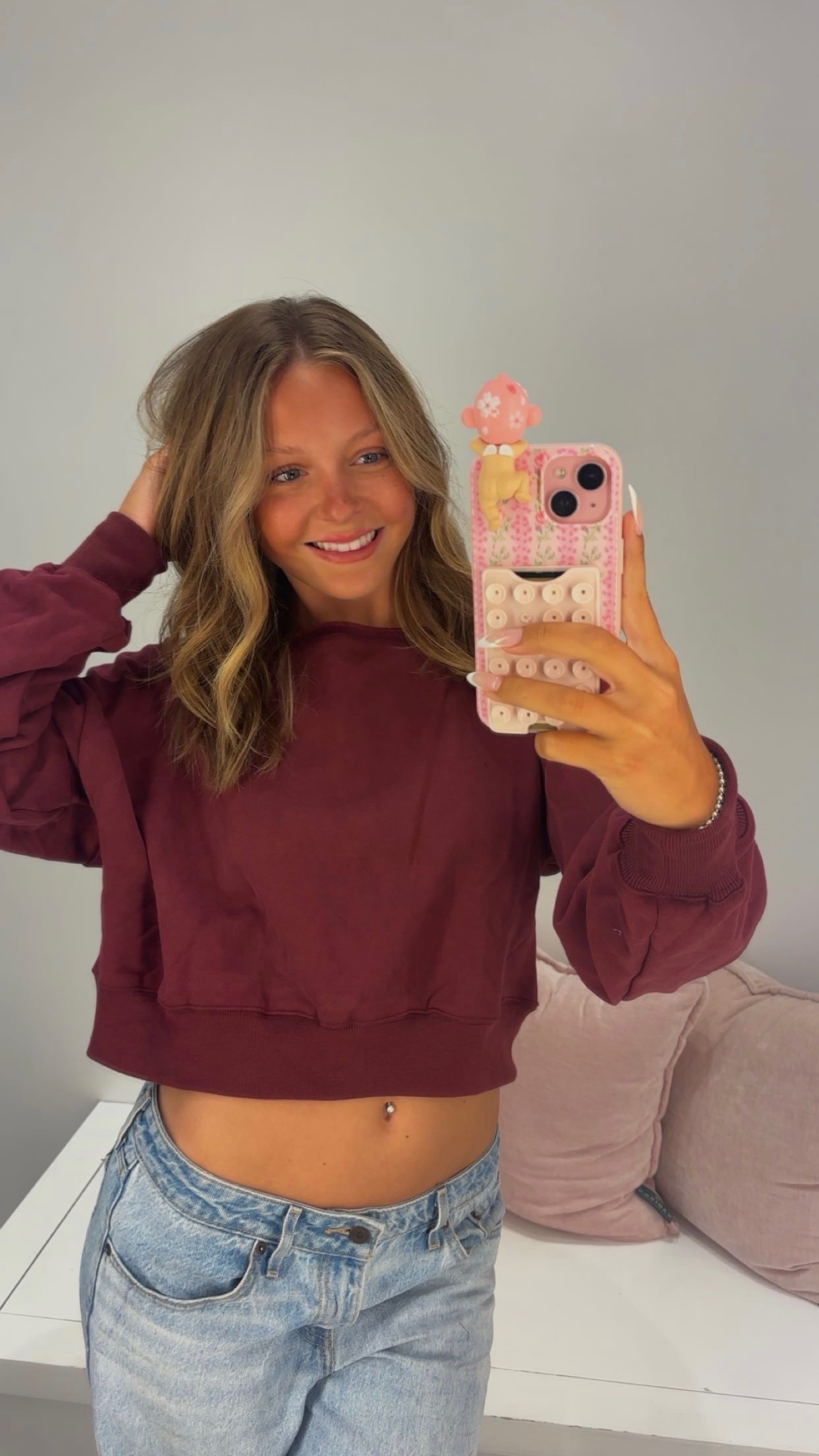 Beauty Boo One Shoulder in Burgundy
