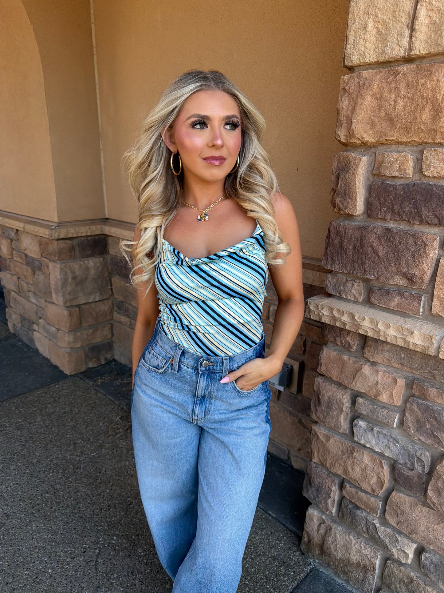 Blues Clues Cowl Neck Halter