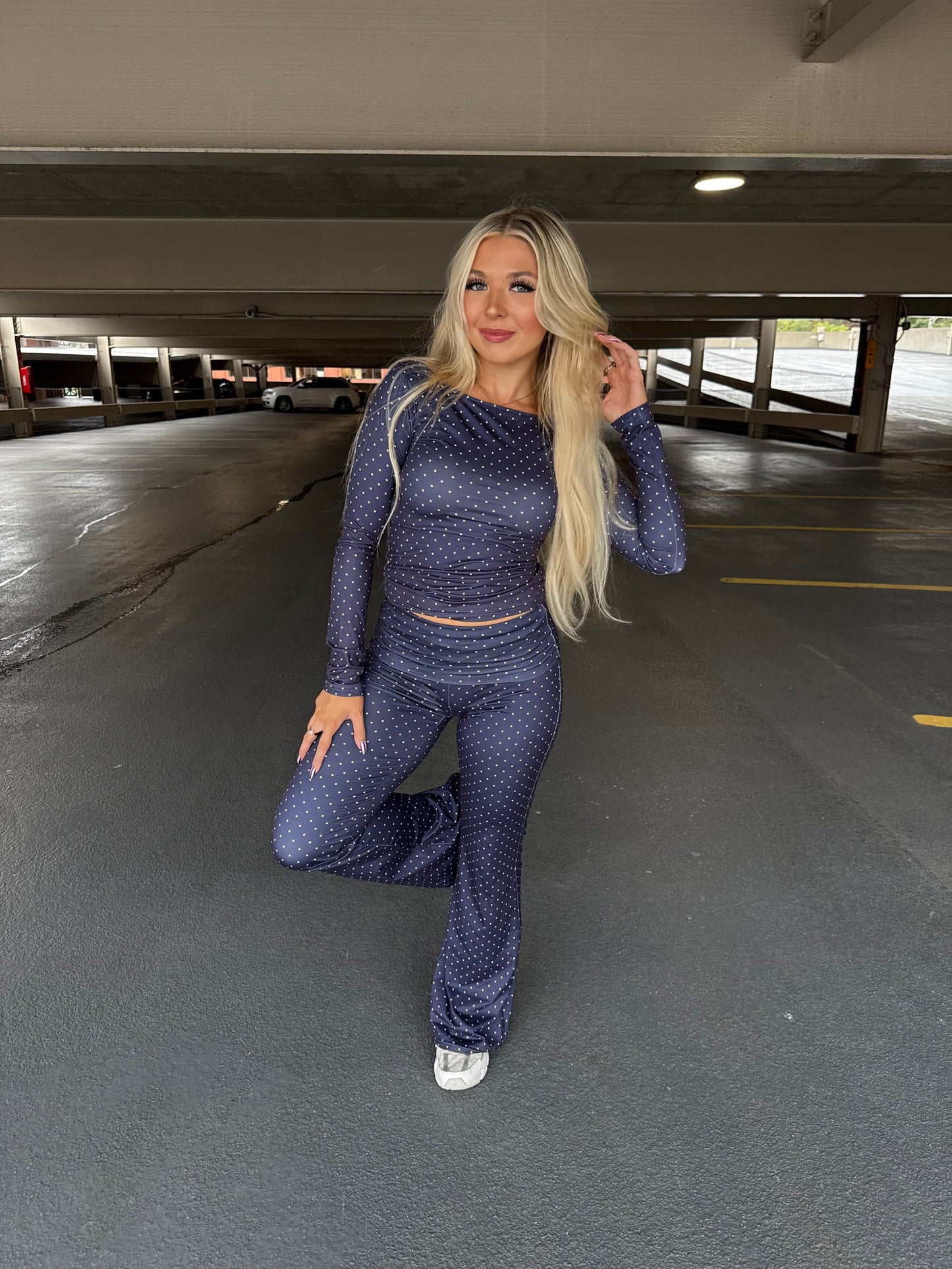 Chill Pilates Set in Navy (TOP)