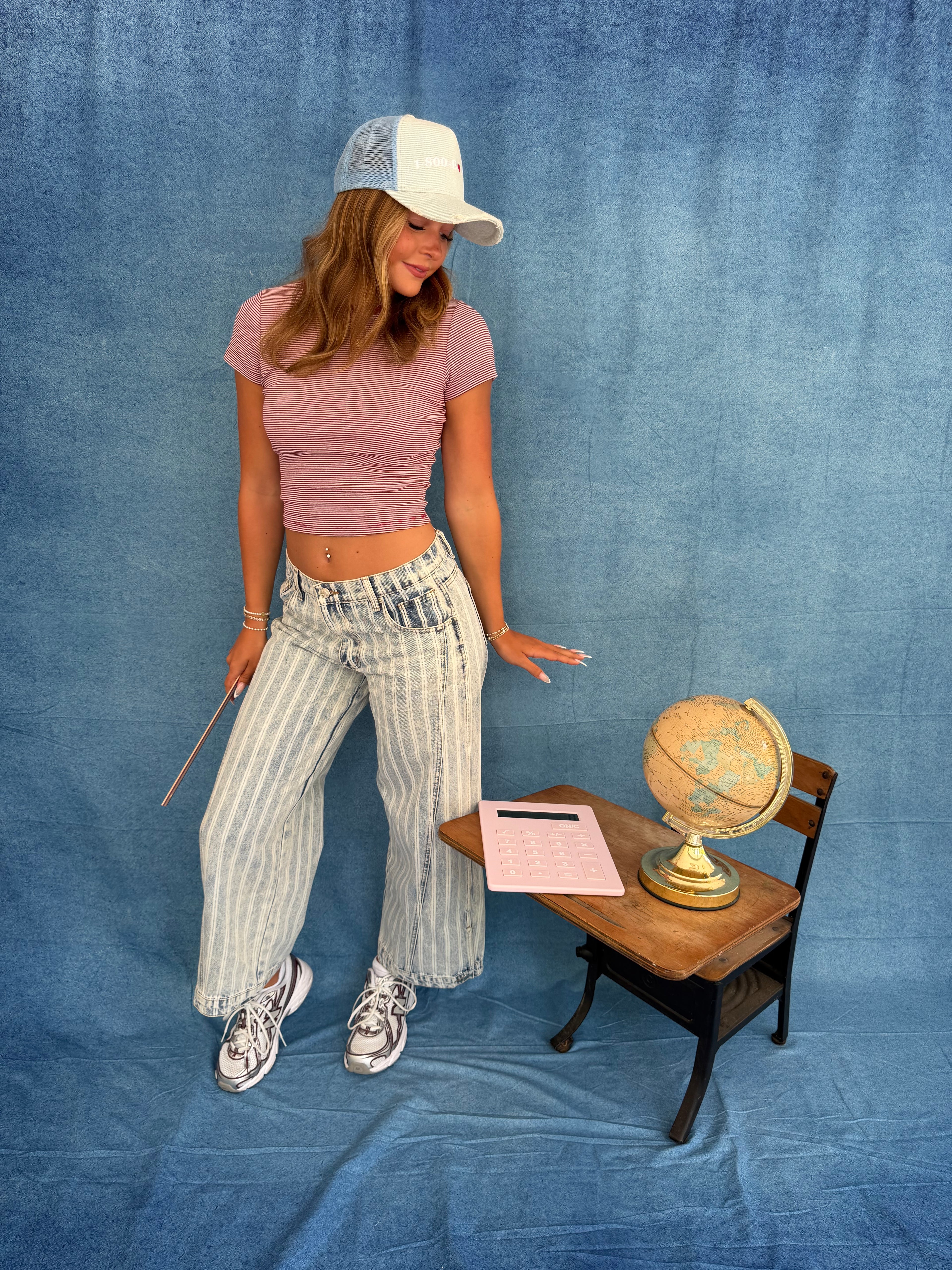 Kee’s Stripe Tee in Burg