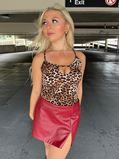 Leopard Keyhole Bodysuit