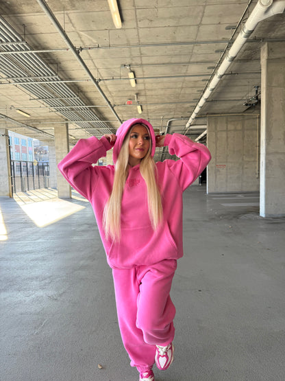 Happy Camp3r Puff Series Barbie Pink Hoodie