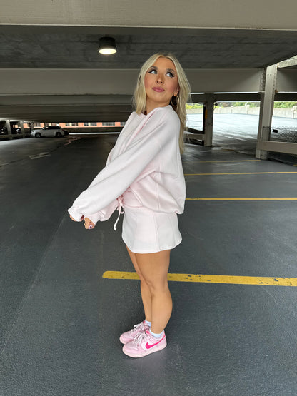 Grounded Sweatskirt in Pale Pink